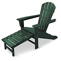 Polywood HNA15GR Palm Coast Adirondack Chair, green