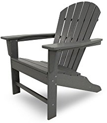 POLYWOOD SBA15GY South Beach Adirondack Chair, Slate Grey