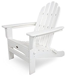Trex Outdoor Furniture Cape Cod Folding Adirondack Chair, Classic White