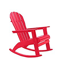 Wooden Adirondack Rocker – Red 29 W x 34.50 D x 38.50 H