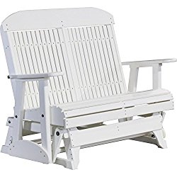 LuxCraft Classic Highback 4ft. Recycled Plastic Patio Glider
