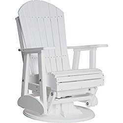 LuxCraft Recycled Plastic 2′ Adirondack Swivel Glider Chair