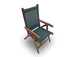 Royal Teak Collection FLMS Florida Teak Sling Chair, Moss