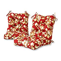 Greendale Home Fashions Outdoor Seat/Back Chair Cushion (set of 2), Roma Floral