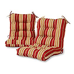 Greendale Home Fashions Outdoor Seat/Back Chair Cushion (set of 2), Roma Stripe