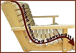 5 Five Feet Ft Made in the USA Cypress Lumber Roll Back Porch Swing with Stainless Steel Hardware Made From Rot-resistant Cypress Eternal Wood