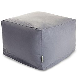 Majestic Home Goods Ottoman, Large, Solid, Gray