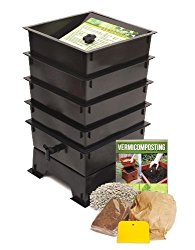 Worm Factory DS4BT 4-Tray Worm Composter, Black