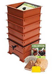 Worm Factory DS5TT 5-Tray Worm Composter, Terra Cotta