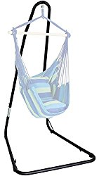 Sorbus Hammock Chair Stand for Hanging Chairs, Swings, Loungers, 330 Pound Capacity, Perfect for Indoor/Outdoor Patio, Deck, Yard (Adjustable Stand)