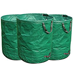FLORA GUARD 3-Pack 72 Gallons Garden Waste Bags – Heavy Duty Compost Bags with Handles