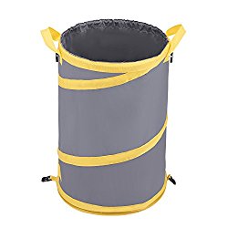 Reusable Gardening Lawn and Leaf Bags – Collapsible Canvas Portable Yard Waste Bag with Drawstring Top