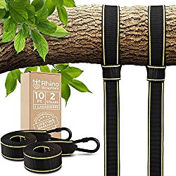 Rhino StrapMate StrapMate – Tree Swing Hanging Kit – Two 4 Foot Straps Holds 2800 lbs (SGS Certified), Fast and Easy Way to Hang Any Swing, No Tools Needed
