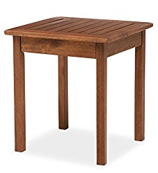 Plow & Hearth 62A36-NT Eucalyptus Wood Side Table, 18″ x 20″, Natural