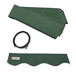 ALEKO FAB13X10GREEN39 Retractable Awning Fabric Replacement 13 x 10 Feet Green