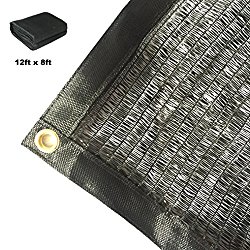 Didaoffle 50% Sunblock Shade Net Black UV Resistant, Premium Garden Shade Mesh Tarp, Top Shade Cloth Quality Panel for Flowers, Plants, Patio Lawn, Customized Sizes Available(12ft x 8ft)