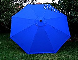 BELLRINO DECOR Replacement ROYAL BLUE ” STRONG & THICK ” Umbrella Canopy for 9ft 8 Ribs (Canopy Only)