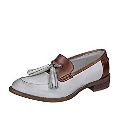 Crown Loafer Slip On Womens 11 US White Brown Leather