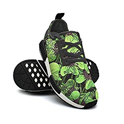 Dutte Lisa Women’s Lucky Four Leaf Clover Retro Charm Casual Sneaker Breathable Mesh Flat Running Shoes