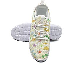 FGBLK Cool Palm Trees And Sea Animals Pretty Women Novelty Casual Running Shoes