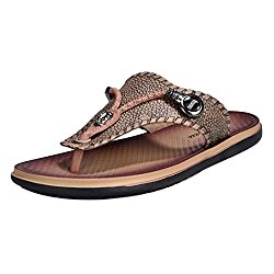 Inkach Fashion Mens Flip-Flops | Summer Thong Sandals Slides Slippers | Soft Flat Beach Shoes