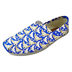 Instantarts Women’s Canvas Slip On Flats Comfortable Summer Shoes Casual Loafer