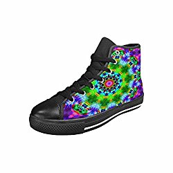 InterestPrint Women’s High Top Classic Casual Canvas Fashion Shoes Trainers Sneakers Beautiful Psychedelic Modern Stylish Texture