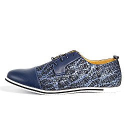 Men’s Casual Oxford Dress Shoes Comfortable Lace up Formal Classic Design Fashionable Stylish Footwear for Men Black Blue Red Yellow
