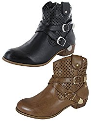 MTNG Mustang Womens 58390 Perforated Heeled Booties