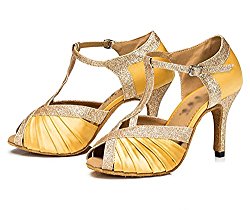 WYMNAME Womens Latin Dance Shoes,High Heels Social Dancing Shoes Soft Bottom Square Dance Shoes