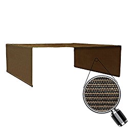 Alion Home Custom HDPE Permeable Canopy Sun Shade Cover Replacement with Rod Pockets for Pergola (16′ x 10′, Mocha Brown)