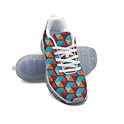 HAHIKOLKOQ Seamless Pattern Design With Abstract Hexagons Air Cushion Sports Running Shoes For Men
