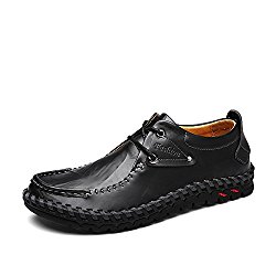 Men’s Moccasins Oxford Shoes for Men Spring Leather Handmade Lace-up Driving Shoes Outdoor