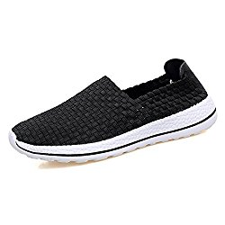 Men’s Woven Shoes Slip-On Breathable Walking Shoes Man Loafers Casual Sneakers Comfortable Simple