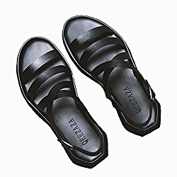 QEEZAZA 2018 New Men’s Boy’s Leather Sandals