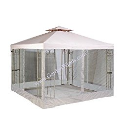 RIPLOCK Universal 10′ x 10′ Two-Tiered Replacement Gazebo Canopy and Mosquito Netting Set