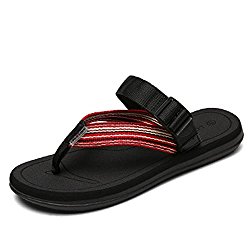 SUNNY Store Men’s Rubber Sandal Slipper Comfortable Shower Beach Shoe Slip on Flip Flop