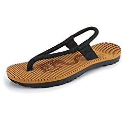 Sunny&Baby Men’s Casual Thong Flip Flops Shoes Rope Beach Slippers Non-Slip Soft Flat Sandals Abrasion Resistant