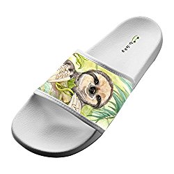 UIJ JJAA Relaxing Sloth Cool Kids Fashion Slide Sandals Indoor & Outdoor Slippers