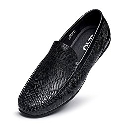 ZRO Men’s Casual Slip On Fashion Leather Oxford Flat Shoes