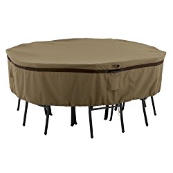 Classic Accessories Hickory Heavy Duty Round Patio Table & Chair Set Cover – Durable and Water Resistant Patio Set Cover, Medium (55-216-032401-EC)