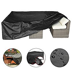 Patio Cover, Essort Outdoor Furniture Lounge Porch Sofa Waterproof Dust Proof Protective Loveseat Covers 315 x 160 x 74 cm