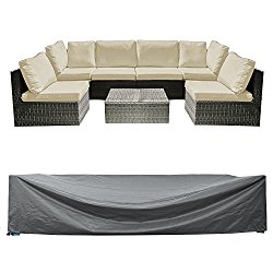 Patio Sectional Sofa Set Cover Outdoor Furniture Covers Waterproof Outdoor Table and Chair Covers Durable Heavy Duty 126″ L x 64″ W x 29″ H