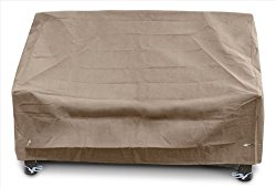 KoverRoos 39550 Deep Highback Loveseat/Sofa Cover, Choose Fabric Color: 3: Taupe
