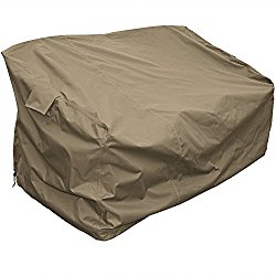 Sunnydaze Protective Outdoor Patio Sofa Lounge Cover, Weather Resistant, Khaki