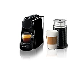 Nespresso Essenza Mini espresso Machine by De’Longhi with Aeroccino, Black