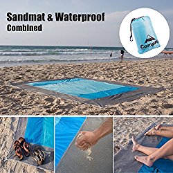 Beach Blanket And Picnic Blanket Sand Free, Waterproof And Sand Mat Combined, 7.2′ X 6.6′ – Sandproof, Fast Dry, For Camping And Outdoor