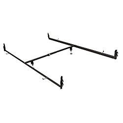 Glideaway DRCV1L Bed Rail System – Adjustable Steel Drop Rail Kit to Convert Full Size Beds to Fit Queen Size Mattresses – Suitable For Antique Beds – Hook-in Attachments