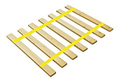 Custom Made in the U.S.A.! Youth Size Bed Slats/Platform Bed Boards-Cut to the Width of Your Choice (Yellow Strap)