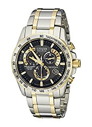 Citizen Men’s AT4004-52E Perpetual Chrono A-T Two-Tone Eco Drive Analog Quartz Stainless Steel Silver Watch